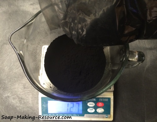 Measuring Out the Activated Charcoal Powder Measuring Out the Activated Charcoal Powder