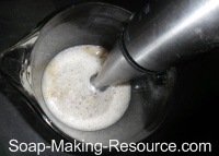 Blending Walnut Milk with Stick Blender Blending Walnut Milk with Stick Blender