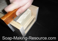 Cutting Goat's Milk Soap Using Guided Cutter Cutting Goat's Milk Soap Using Guided Cutter