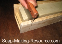 Cutting Shaving Soap with Guided Cutter Cutting Shaving Soap with Guided Cutter