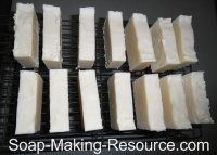 Goat's Milk Soap Curing on Rack Goat's Milk Soap Curing on Rack