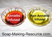 annatto seed infused olive oil and regular olive oil