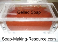 Madder Root Soap going through the Gel Phase Madder Root Soap going through Gel Phase
