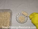 measure out oatmeal for soap recipe
