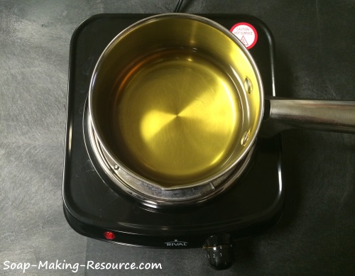 Melting the Unrefined Shea Butter Melting the Unrefined Shea Butter