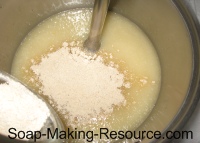 Mixing Colloidal Oatmeal into Shaving Soap