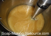 Mixing Soap with Stick Blender