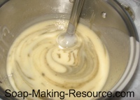 Mixing in Bentonite Clay with Stick Blender Mixing in Bentonite Clay with Stick Blender