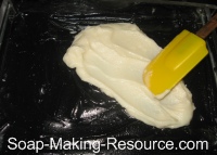 Pouring Second Layer of Soap for Swirl