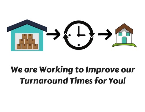 We are Working Hard to Improve Our Turnaround Time!