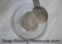 Measuring Out Bentonite Clay Measuring Out Bentonite Clay