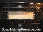 acrylic soap mold in oven