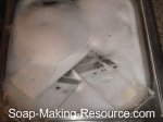 acrylic soap mold in sink
