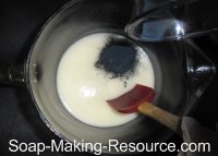 Adding Woad Powder to Handmade Soap Recipe