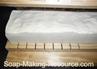 Cutting Castile Soap with Wire Soap Loaf Cutter