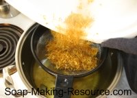 Filtering out the calendula petals