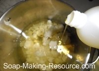Measuring Oils for Goat's Milk Soap Recipe