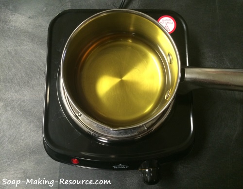 Melting the Unrefined Shea Butter
