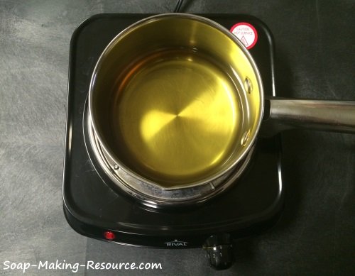 Melting the Unrefined Shea Butter Melting the Unrefined Shea Butter