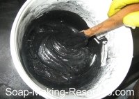 Mixing Activated Charcoal into Soap