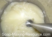 Mixing Soap with Stick Blender