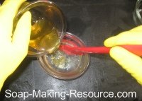 Mixing Honey into Water Mixing Honey into Water