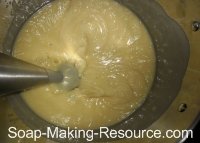 Mixing Soap with Stick Blender