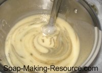 Mixing in Bentonite Clay with Stick Blender