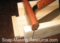 guided soap cutter slot and stop guided soap cutter slot and stop