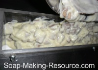 Pouring Soap into Mold