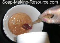 Pouring Lye into Walnut Milk