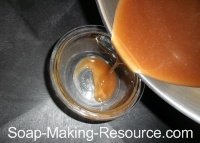 Separating Small Portion of Soap to Mix in Black Walnut Hull