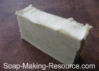 Soap Colored with 4 Teaspoon of Comfrey Powder Soap Colored with 4 Teaspoon of Comfrey Powder