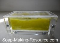 Spirulina Soap Going through Gel Phase
