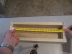 measure the wooden soap mold